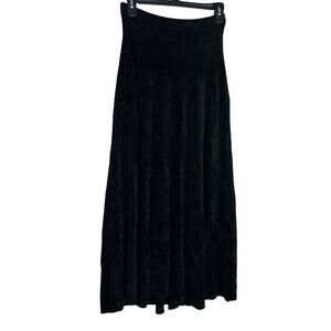 Zoology Black Velvety Knit Whimsigoth Maxi Skirt Size Medium